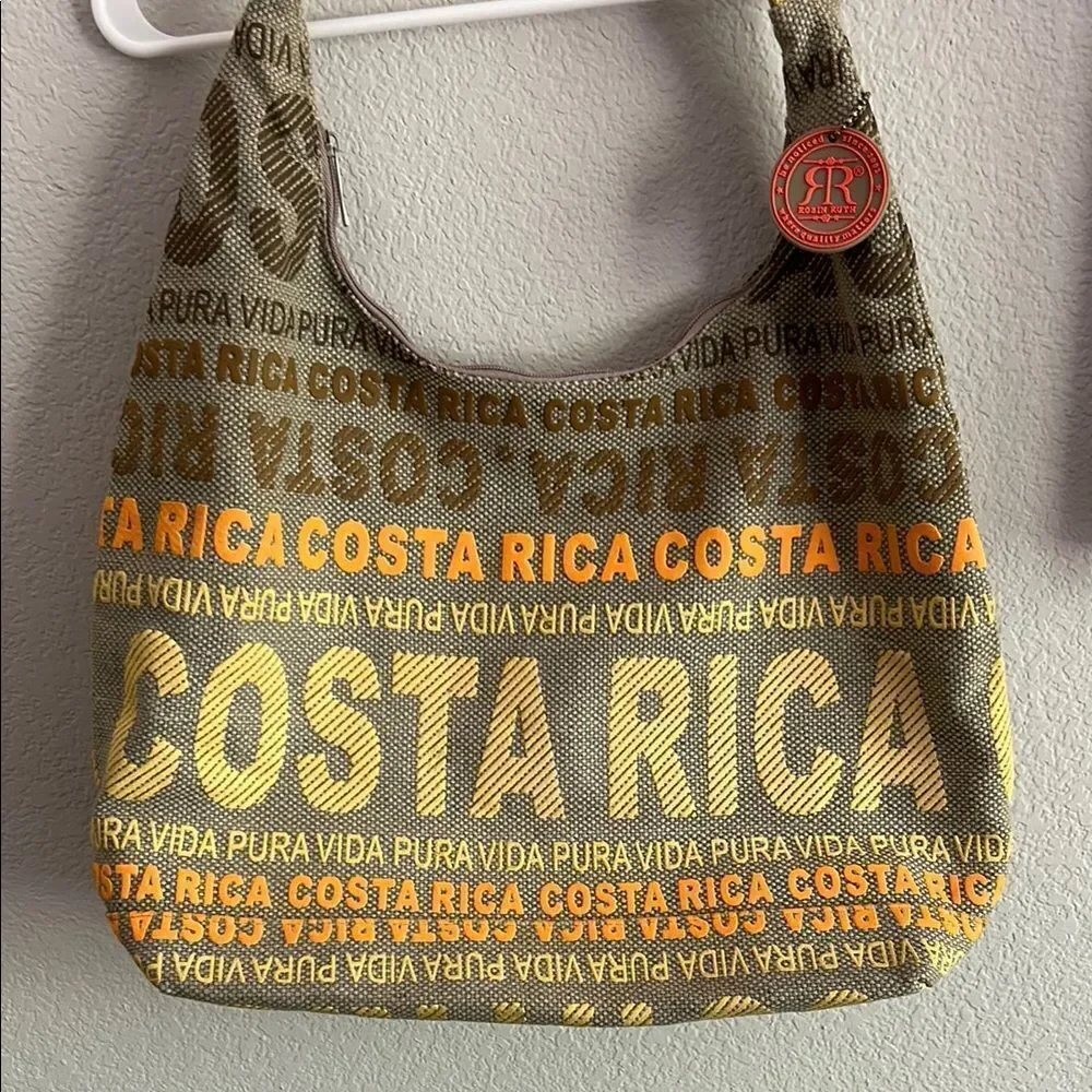 Costa Rica Themed Tan and Orange Women's Bag